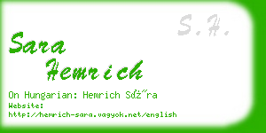 sara hemrich business card